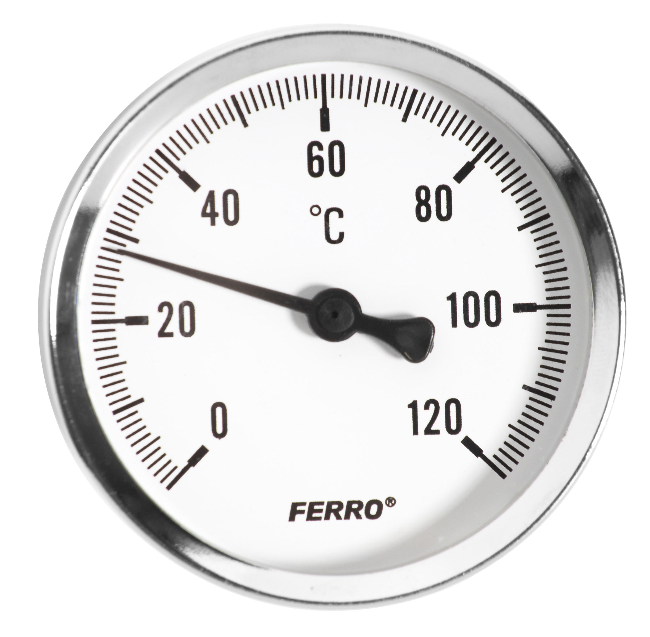 TEPLOMER 100MM 1/2" AXIALNÍ 0-120°C